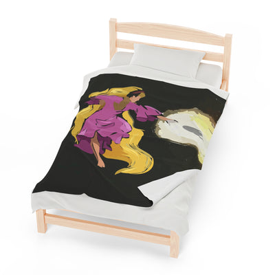 Light Goddess Painted Velveteen Plush Blanket