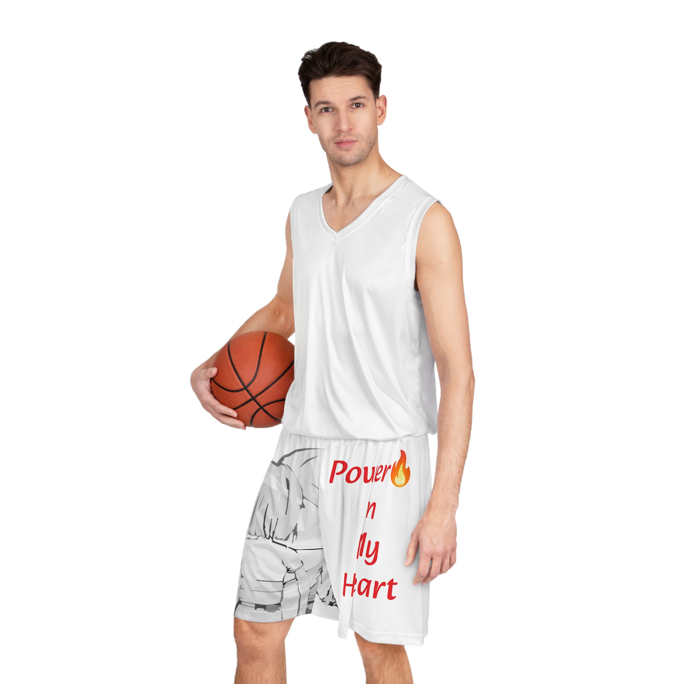 Icurus & Juno Power in my Heart Basketball Shorts (AOP)