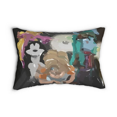 Icurus Finds His Power Painted Spun Polyester Lumbar Pillow