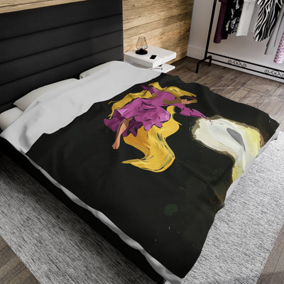 Light Goddess Painted Velveteen Plush Blanket