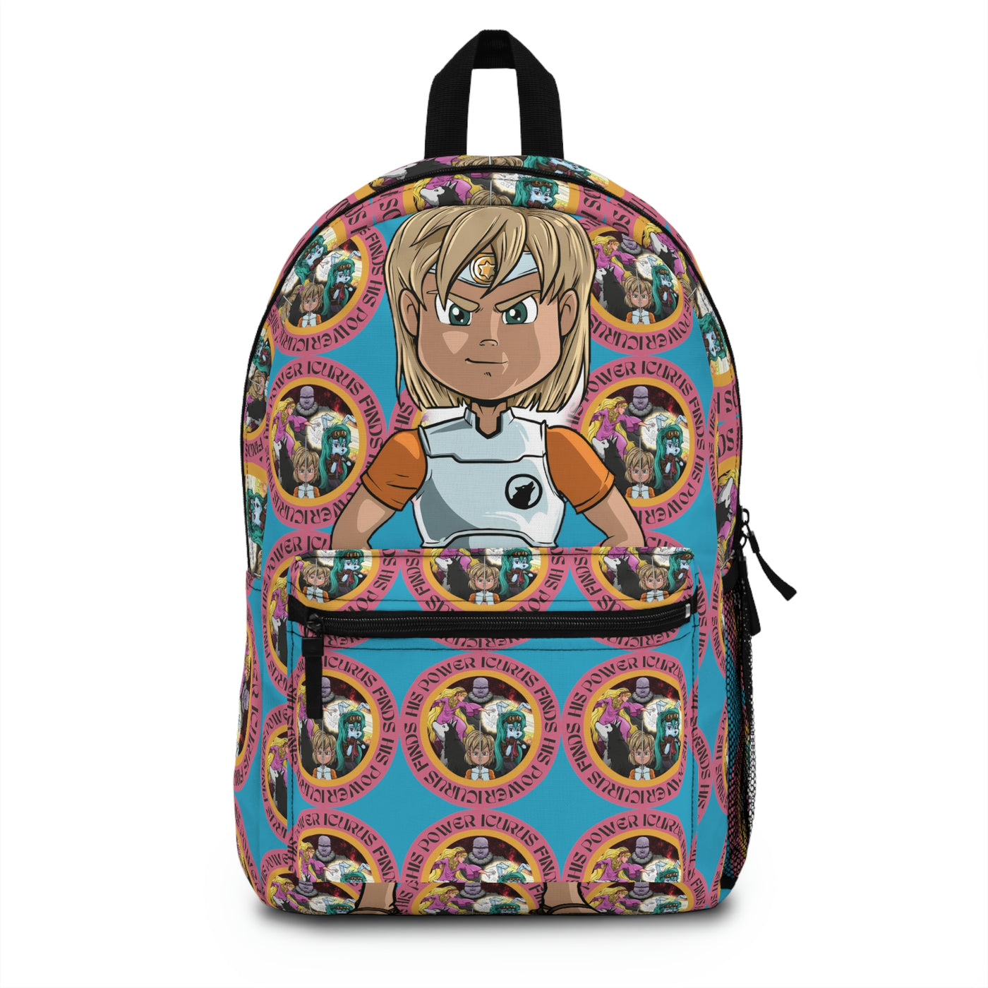 Icurus Finds His Power Turquoise Backpack