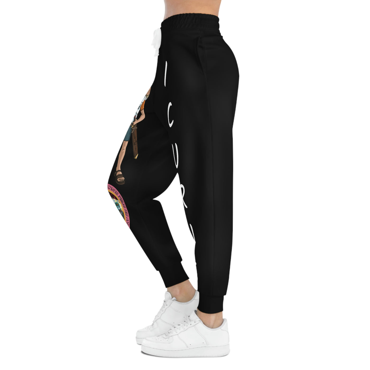 Icurus Black Athletic Joggers (AOP)