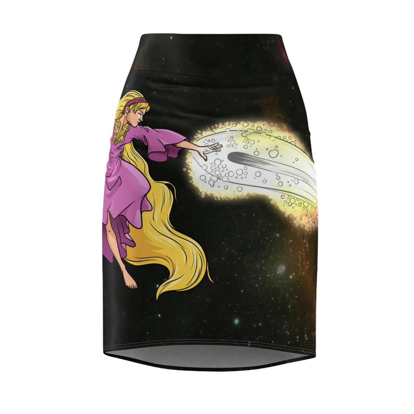 Light Goddess & Nimron Galaxy Women's Pencil Skirt