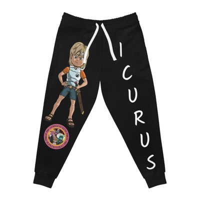 Icurus Black Athletic Joggers (AOP)